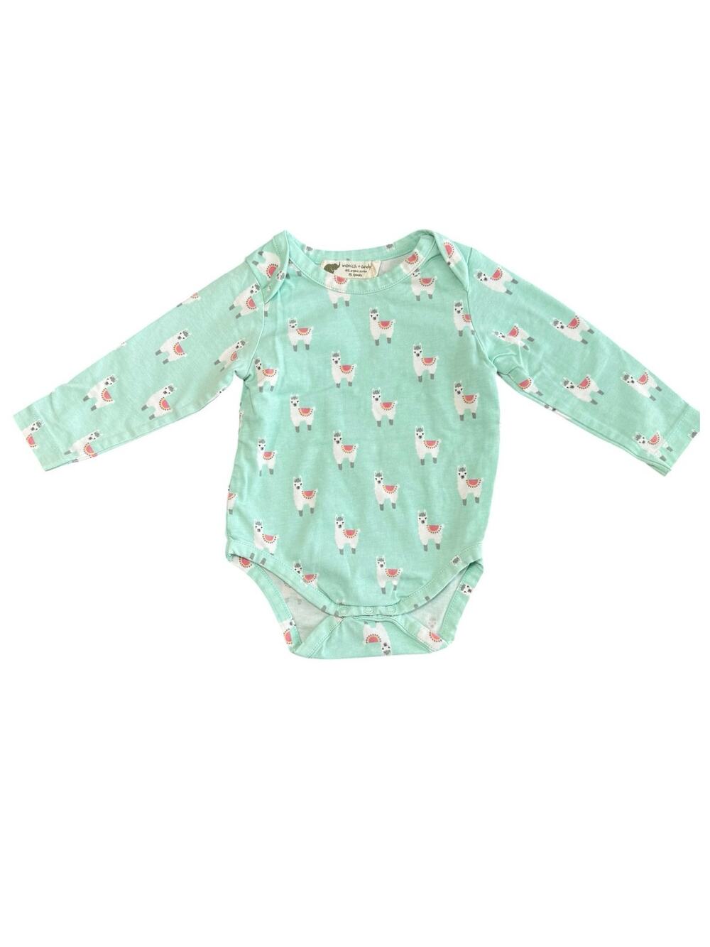 Monica + Andy Baby Bodysuit Organic Elephants Girls Size 6-9 Months